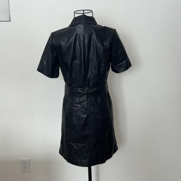 J. Crew Button-front faux-leather dress Size XXS - Picture 4 of 7